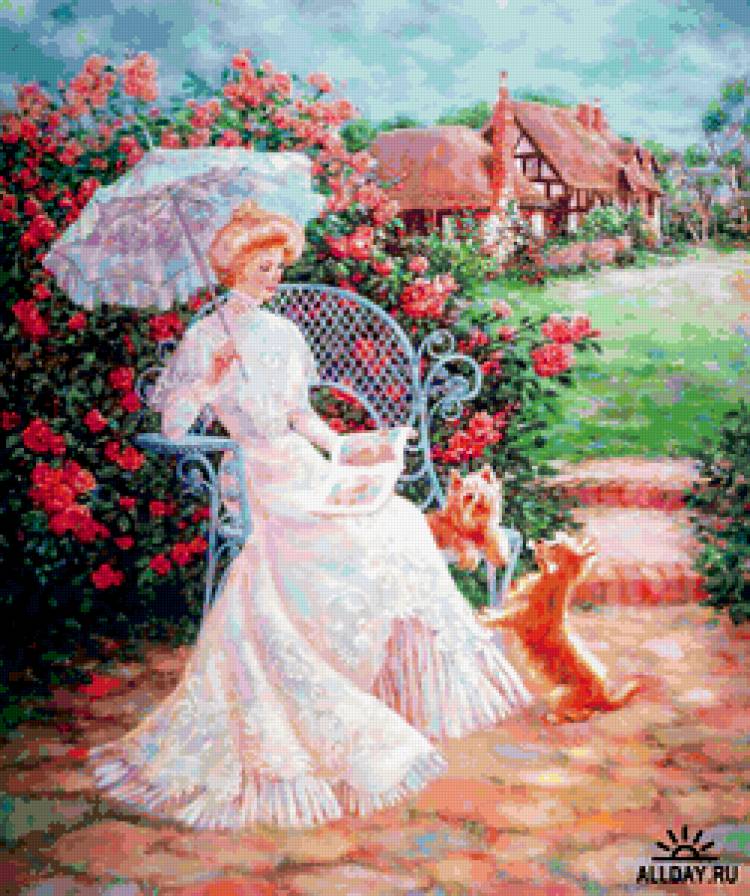 серия "женщины с животными" - женщина.собаки - предпросмотр