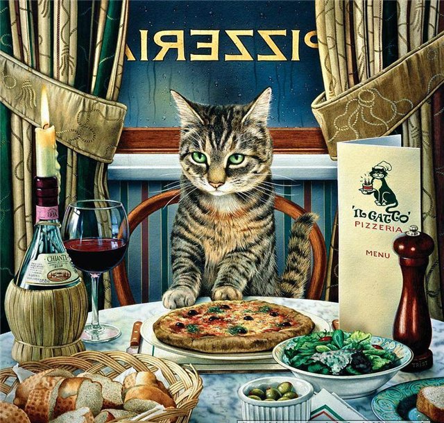 аристократ - обед, кот - оригинал