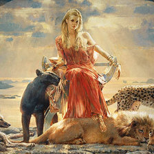 Схема вышивки «Богиня зверей»