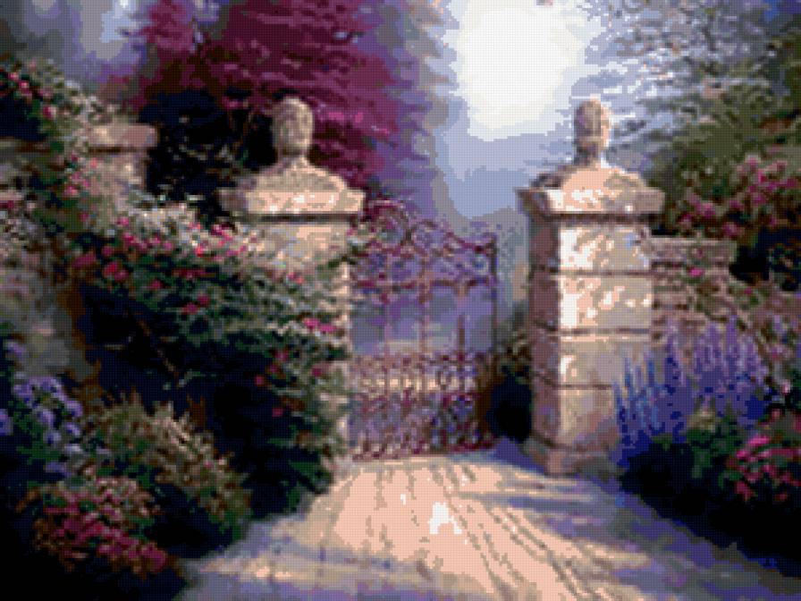 ворота в сад - ворота, красота, сад - предпросмотр
