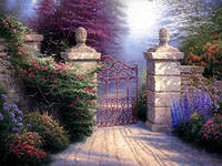Оригинал схемы вышивки «ворота в сад» (№377495)