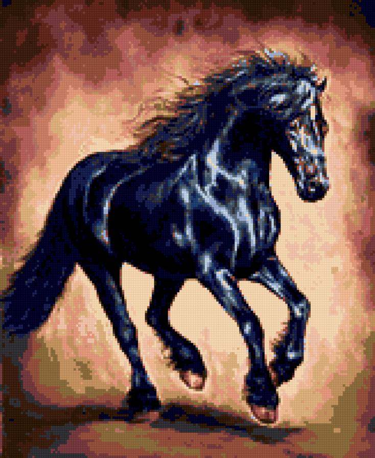 Черный конь - предпросмотр