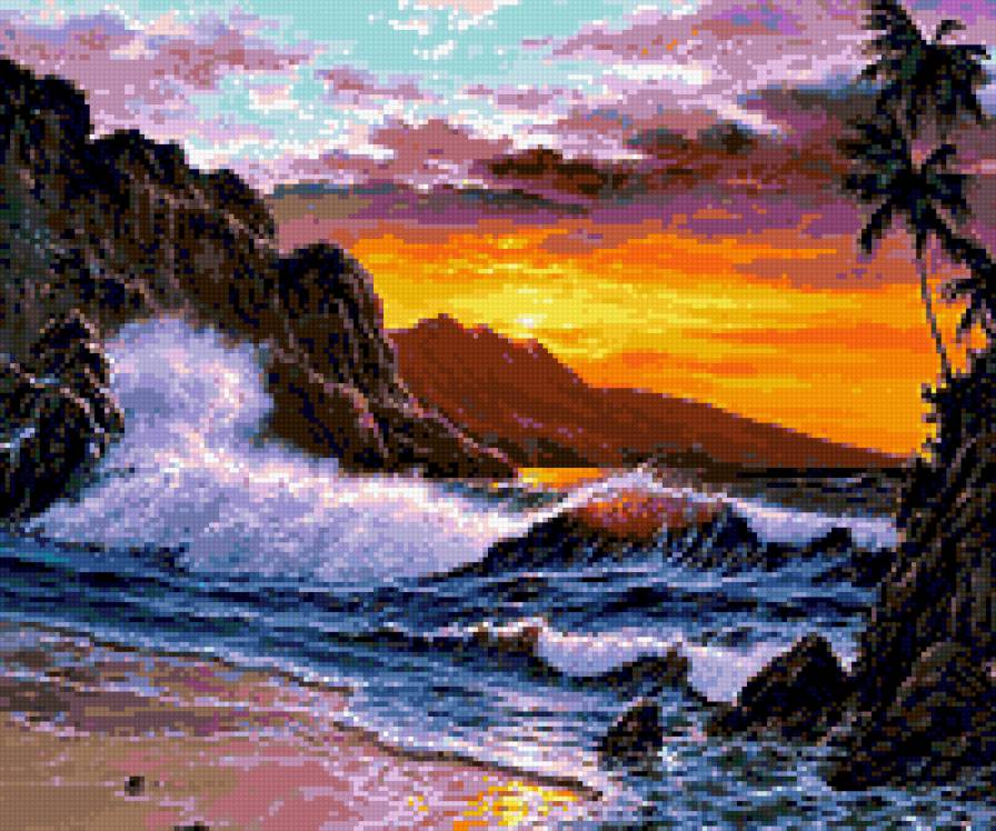 Багровый закат - предпросмотр