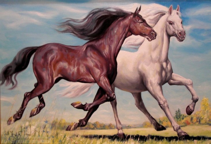 Пара лошадей - оригинал