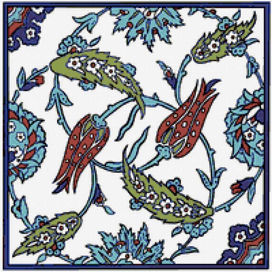 подушка - цветы, узор - предпросмотр