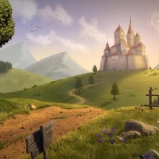 Схема вышивки «дорога к замку1»