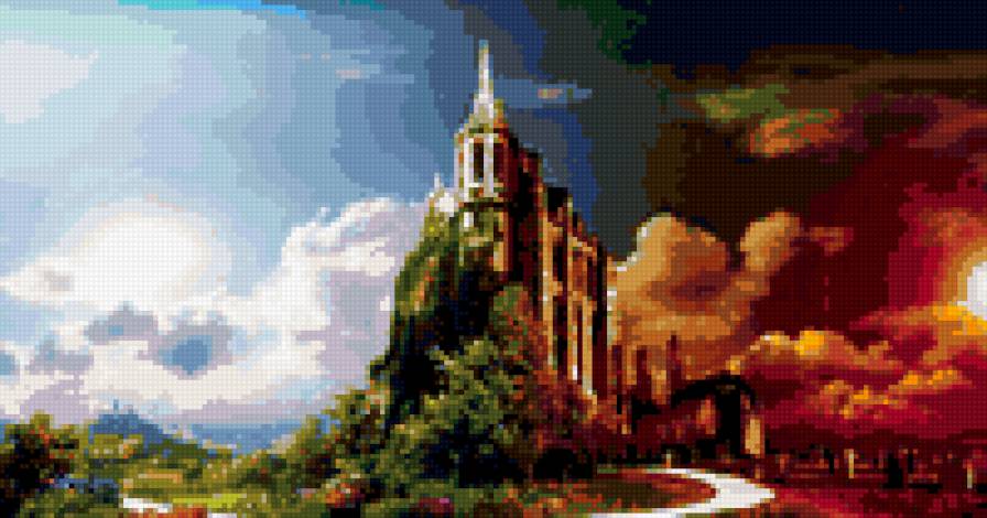 Дорога к замку - природа - предпросмотр