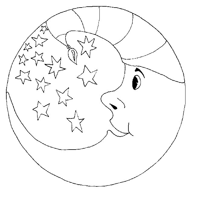 месяц - звезды, детям, месяц - оригинал