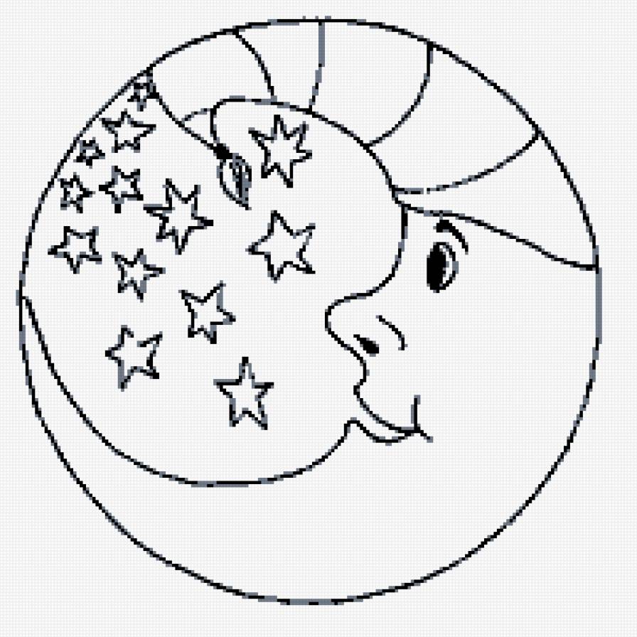 месяц - месяц, звезды, детям - предпросмотр