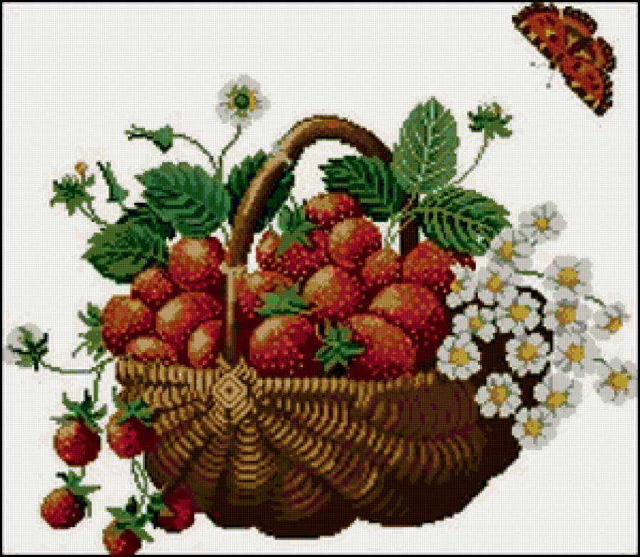 земляника в корзине - предпросмотр