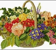 цветы в корзине