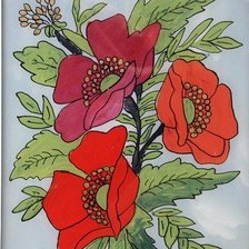 Схема вышивки «маки»