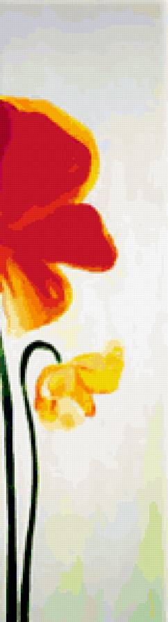 Маки(5) из 5 частей - маки, частями, триптих - предпросмотр