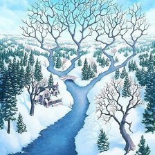 Схема вышивки «Речушка»