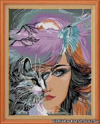 Двойственность - кошка, животное, люди, женщина - оригинал