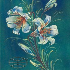 Схема вышивки «лилии»