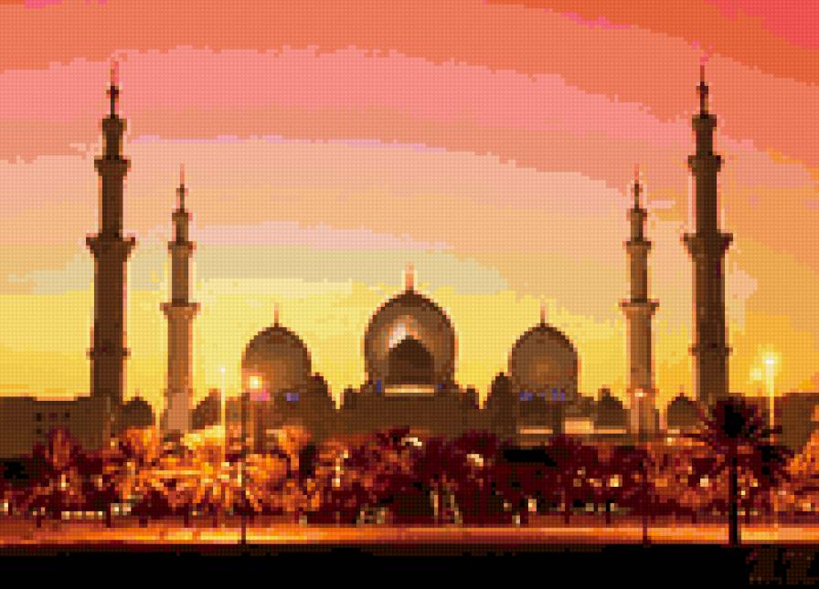 Красивая мечеть!! - храм, мечеть - предпросмотр