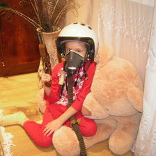 Схема вышивки «летчица»