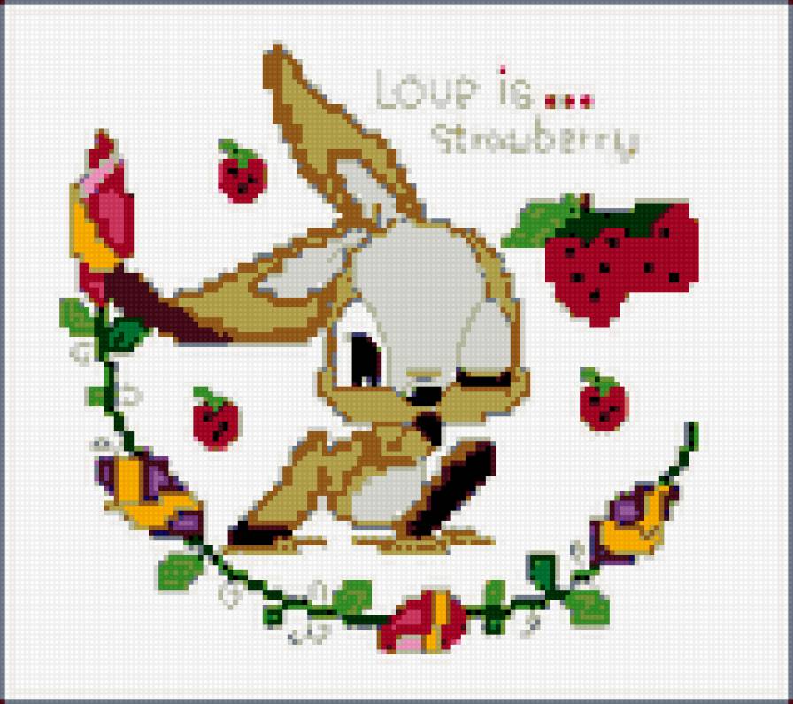 зая - клубника, заяц, ребенок, детям, сказка, зайчик, мультик, цветы - предпросмотр