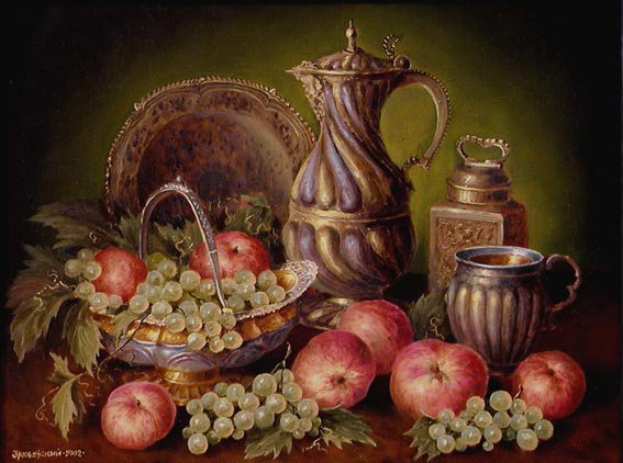 Натюрморт - фрукты, натюрморт, кувшин - оригинал