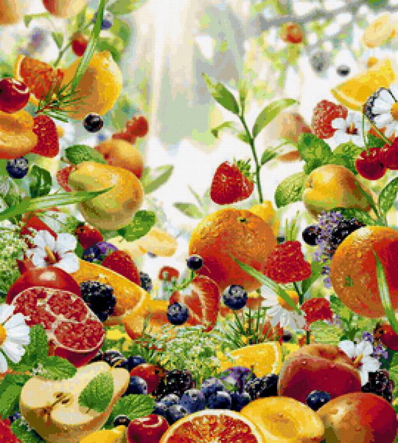 Фруктовая фантазия - фрукты, ягоды - предпросмотр