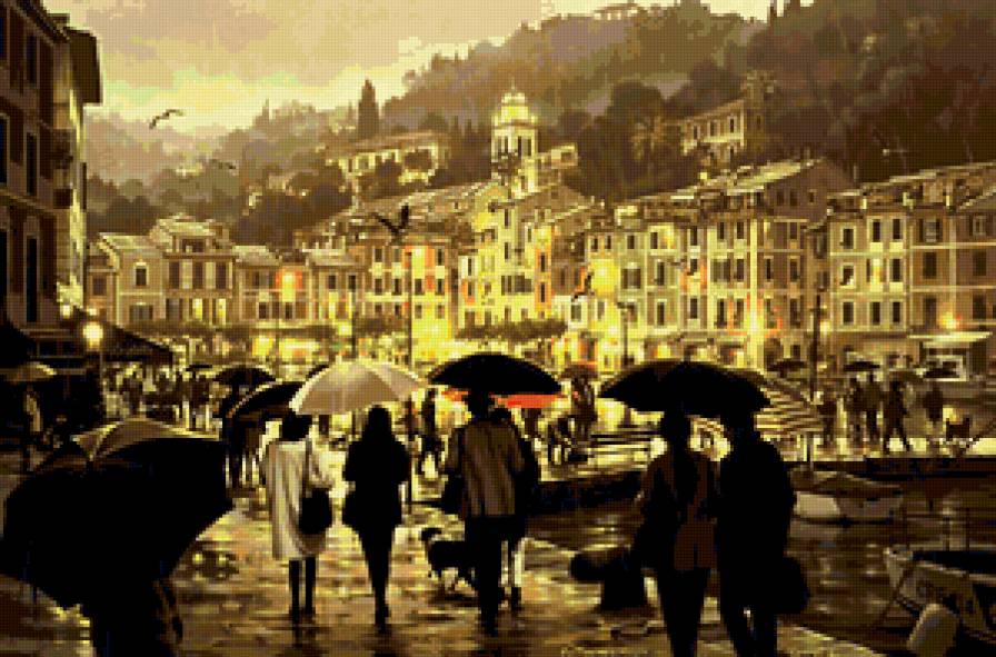 дождливый сезон - город, дождь, люди - предпросмотр