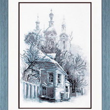 Схема вышивки «зимнее детство»