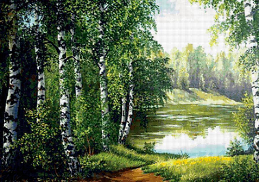 Летний пейзаж - пейзаж - предпросмотр