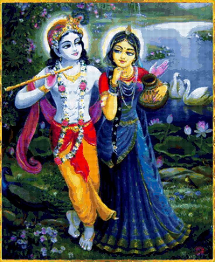 Радха и Кришна. - кришна, радха - предпросмотр