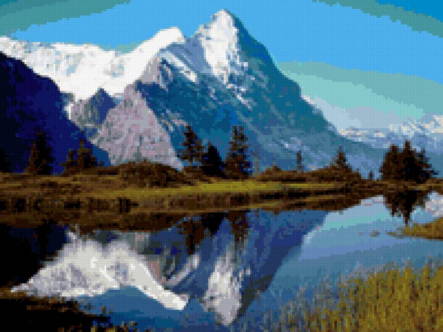 пейзаж,горы - горы озеро - предпросмотр