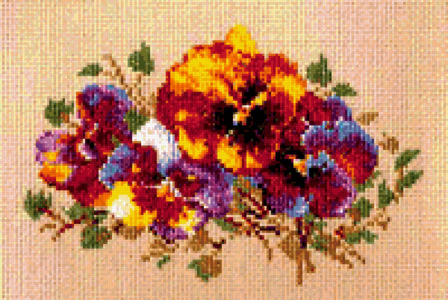 анютки - цветы - предпросмотр