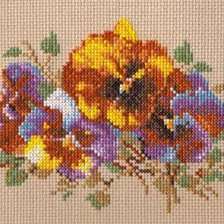 Схема вышивки «анютки»