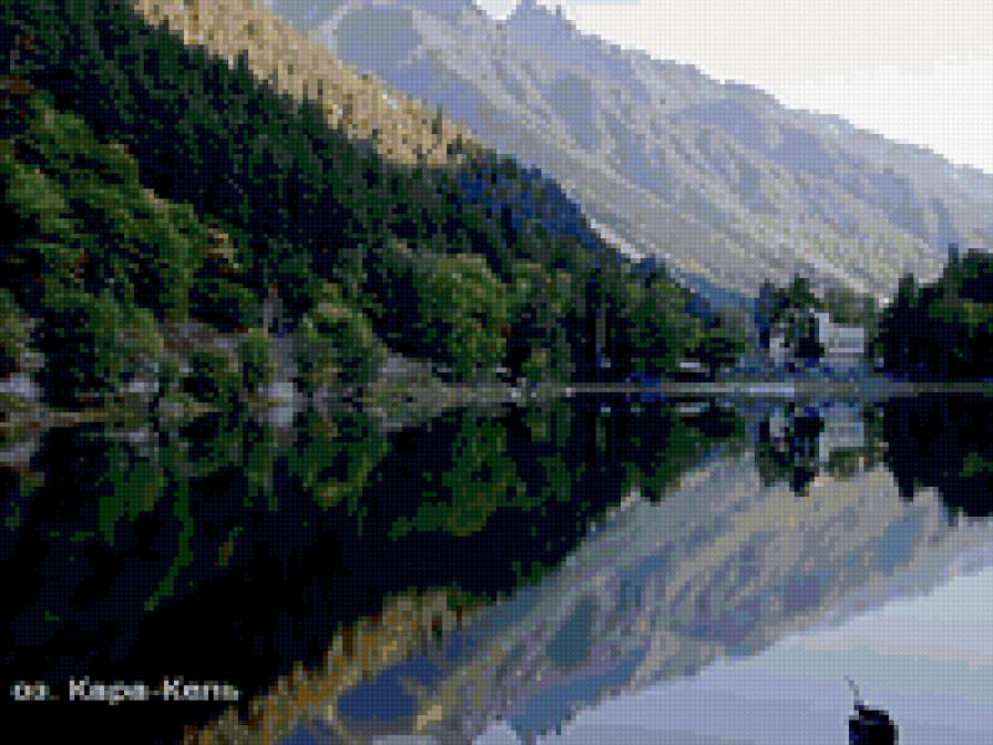 озеро в горах - пейзаж, природа - предпросмотр