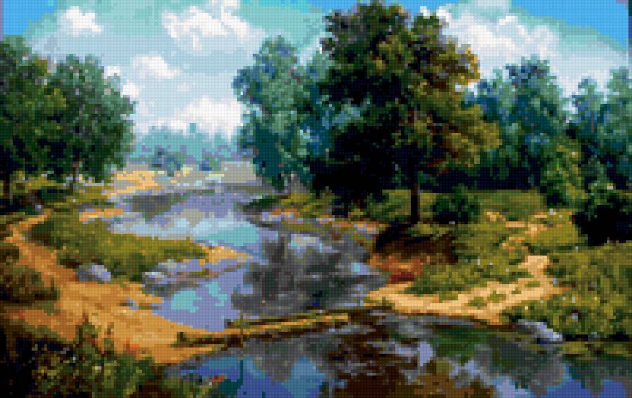 у реки - пейзаж - предпросмотр