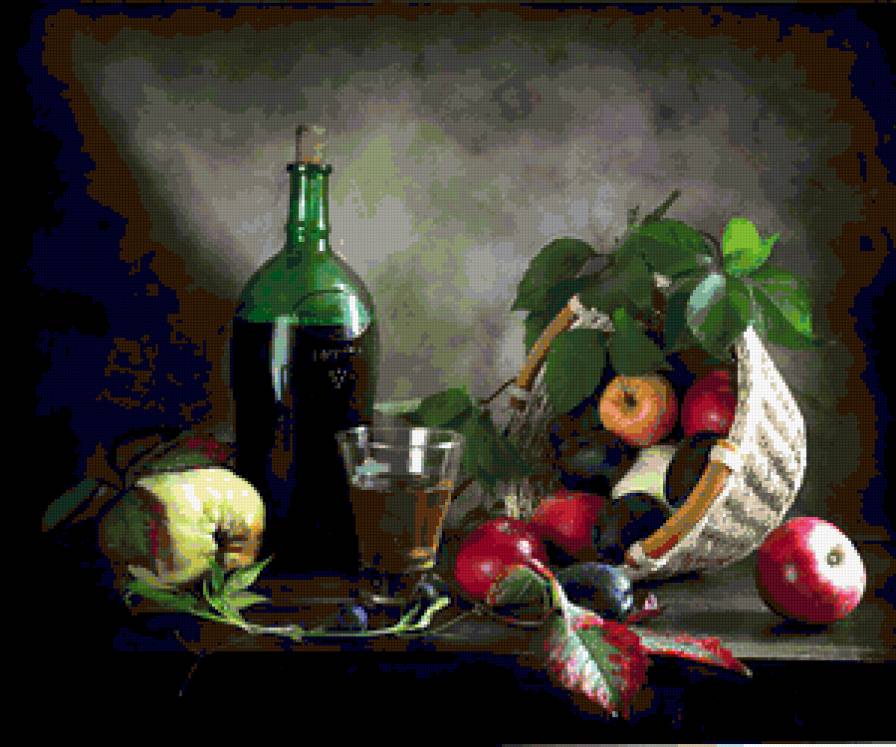 №380246 - натюрморт, вино, фрукты - предпросмотр