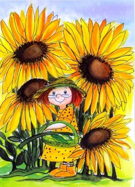 Подсолнухи - природа, растения - оригинал