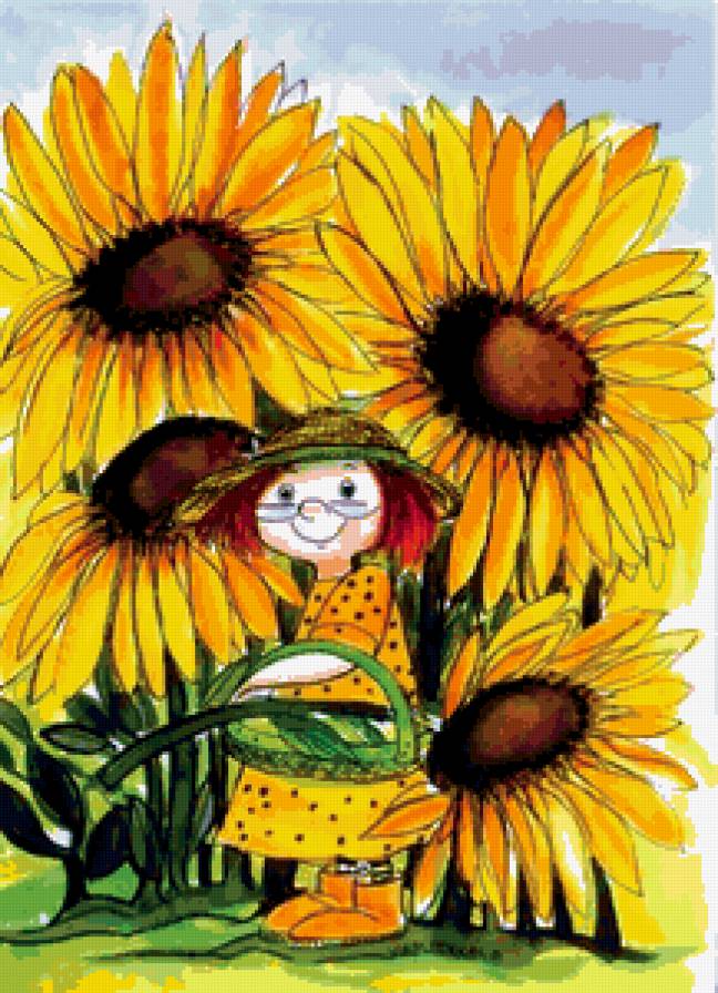 Подсолнухи - природа, растения - предпросмотр