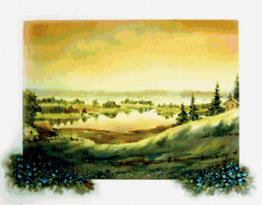 картина - природа, лето, пейзаж - предпросмотр