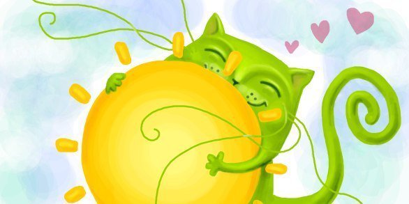 Весёлый котик - кот - оригинал