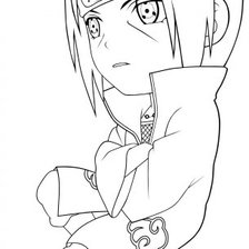 Схема вышивки «чиби итачи»