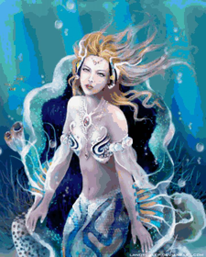 Русалка - девушка, фентези - предпросмотр