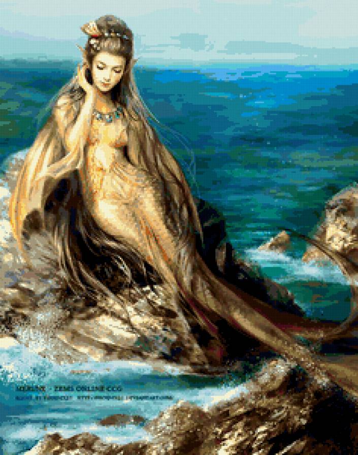 Русалка Фиома - девушка, фентези - предпросмотр