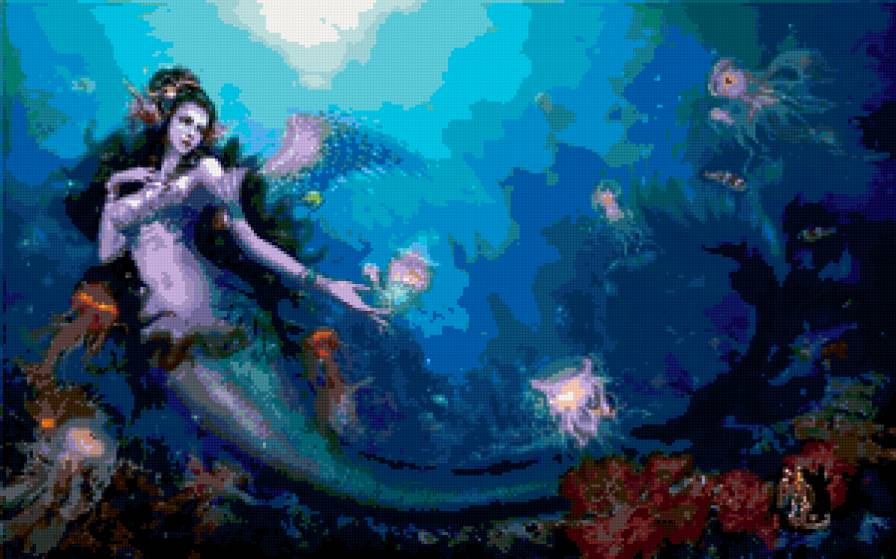 Русалка - девушка, фентези - предпросмотр