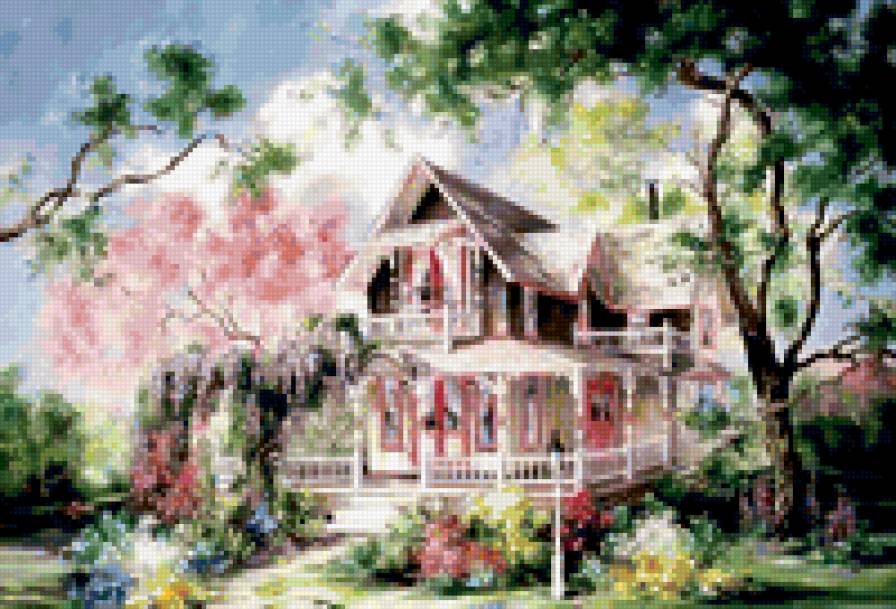 Сказочный домик - сад, двор, дом - предпросмотр