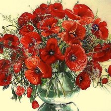 маки в вазе