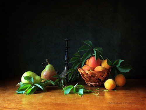 №381237 - фрукты, вино, натюрморт - оригинал