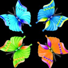 Оригинал схемы вышивки «бабочки» (№381246)