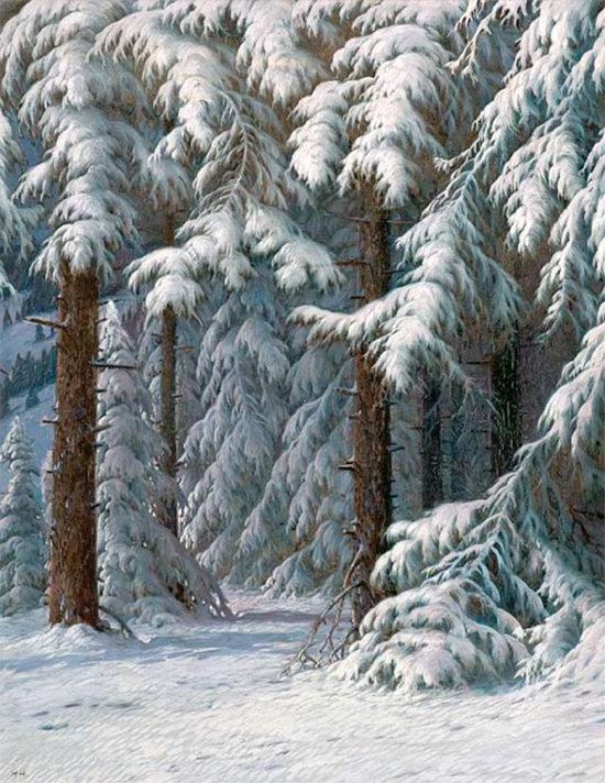 зимний лес - снег, зима, природа - оригинал
