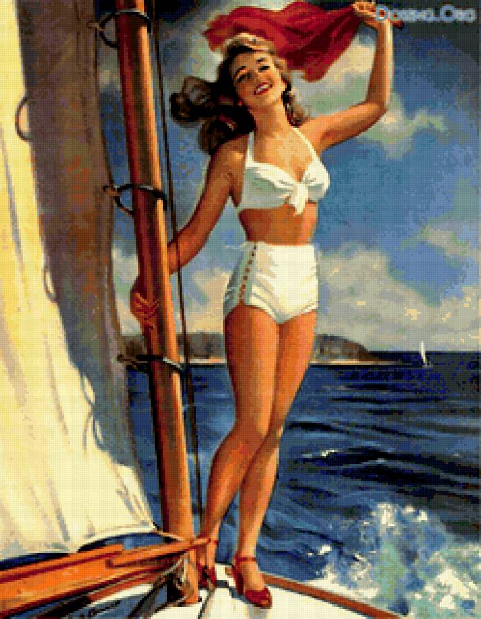 Девушка - море, девушка - предпросмотр