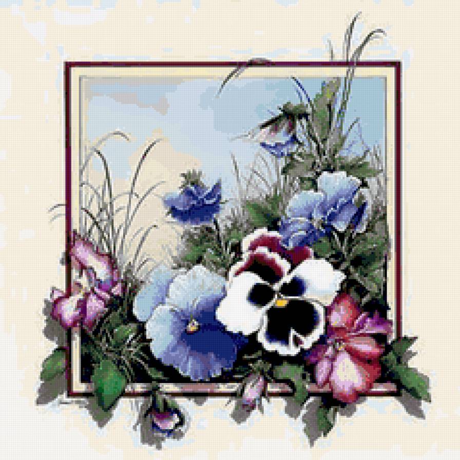 анютки - картина - предпросмотр